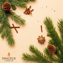 Load image into Gallery viewer, Krackle Candle | Country Cabin | 16 oz Scented Candle with Natural Crackling Wooden Wick | Poured in The USA | Woody Pine & Spicy Forest Fragrance