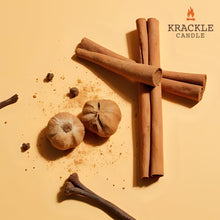 Load image into Gallery viewer, Krackle Candle | Fall Harvest | 16 oz Scented Candle with Natural Crackling Wooden Wick | Poured in The USA | Cinnamon, Nutmeg & Clove Fragrance