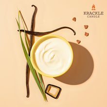 Load image into Gallery viewer, Krackle Candle | Sweetgrass | 16 oz Scented Candle with Natural Crackling Wooden Wick | Poured in The USA | Vanilla & Sugarcane Fragrance