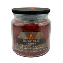 Load image into Gallery viewer, Krackle Candle | Apple Skillet | 16 oz Scented Candle with Natural Crackling Wooden Wick | Poured in The USA | Apple, Cinnamon, Nutmeg &amp; Brown Sugar
