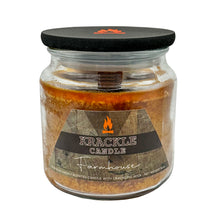 Load image into Gallery viewer, Krackle Candle | Farmhouse | 16 oz Scented Candle with Natural Crackling Wooden Wick | Poured in The USA | Rosehips, Apples &amp; Cinnamon Spice Fragrance
