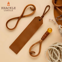 Load image into Gallery viewer, Krackle Candle | Cowboy Musk | 16 oz Scented Candle with Natural Crackling Wooden Wick | Poured in The USA | Tuberose, Winterberry &amp; Spiced Orange Fragrance
