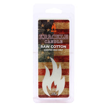 Load image into Gallery viewer, Krackle Wax Melts | Raw Cotton | 4 oz Scented Wax Melts | Made in The USA | Clean Cotton, Green Rose &amp; Bergamot Fragrance
