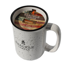 Load image into Gallery viewer, Krackle Candles | Hot Buttered Rum | 12 oz Scented Candle Mug with Natural Crackling Wooden Wick | USA-Poured | Reusable Coffee Mug | Buttery Vanilla &amp; Caribbean Rum Fragrance
